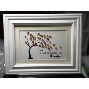 FALL is proof that change is BEAUTIFUL rare art Lake Erie Beach Glass/Sea Glass